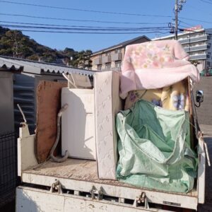 下関市で単身お引越しで出た洗濯機、マットレス処分