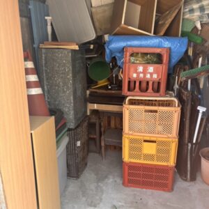 柳井市で物置倉庫の中の不用品回収