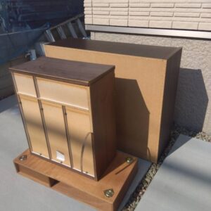 美祢市で引越し時に戸建てから大型の食器棚回収